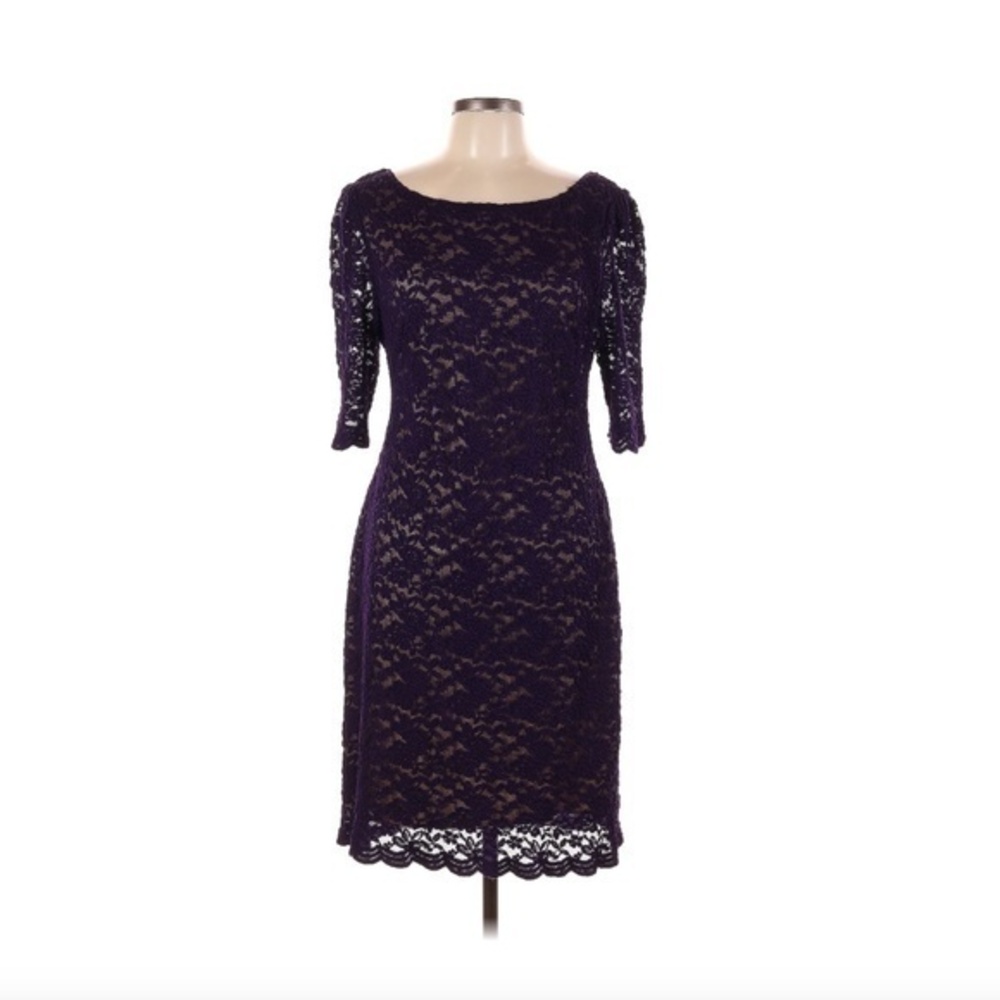 COLLECTION DRESSBARN Purple Cocktail Dress. Size 16